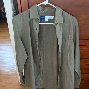 Old Navy Men's Olive Green Lightweight Shirt Jacket